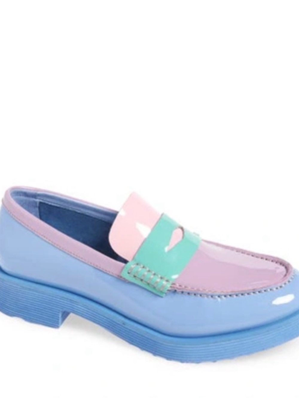JEFFREY CAMPBELL
Lenna Penny Loafer In Periwinkle Patent Multi